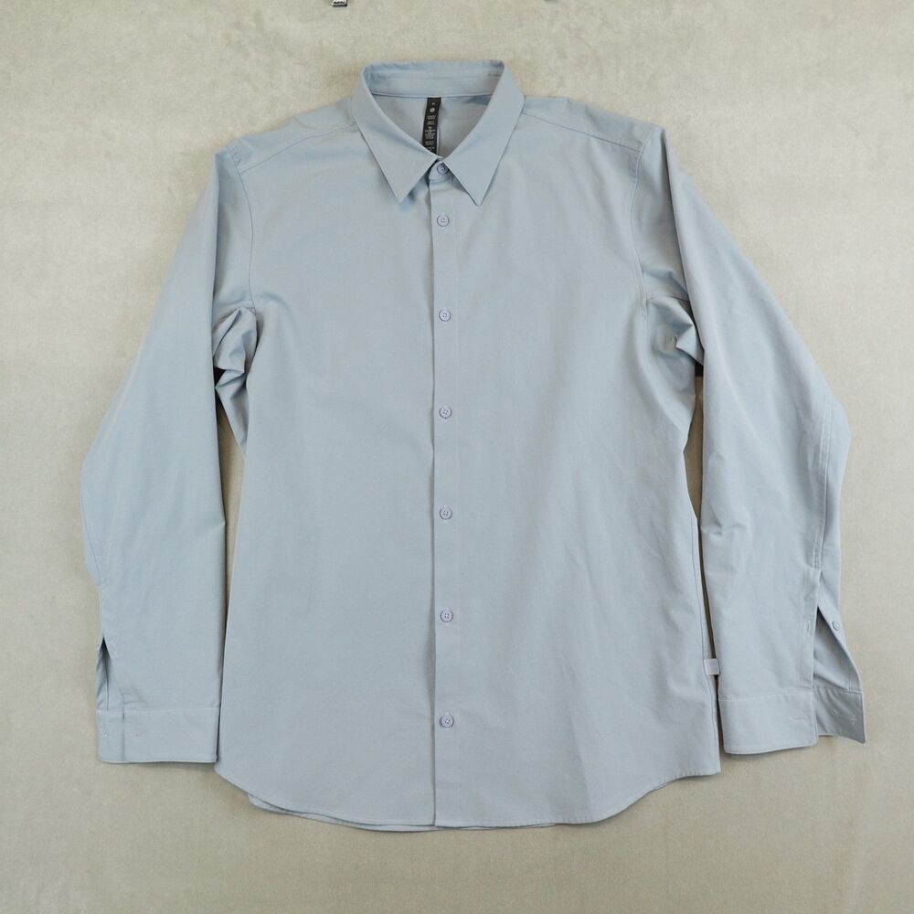 Lululemon Shirt Mens XL Chambray New Venture Button Up Commuter Stretch EUC